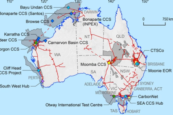 CCS projects in Australia and their development status
