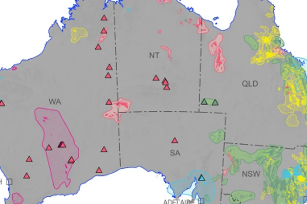 Map showing all alkaline and related rocks layers